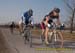 Nathan Chown leading a chase group of 6 about to merge with the 3 breakaways