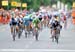 Henderson is well clear, and Haedo is overtaking Sagan, with Lacombe further back 		CREDITS: Rob Jones 		TITLE: Tour of California 		COPYRIGHT: Rob Jones/www.canadiancyclist.com