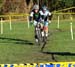 Aaron Schooler leading Mark Batty 		CREDITS:  		TITLE: 2011 Cyclocross Nationals  		COPYRIGHT: Rob Jones/www.canadiancyclist.com 2011© All rights retained - no use permitted without prior, written permission