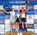 U23 podium: Kathrin Stirnemann, Pauline Ferrand Prevot, Barbara Benko 		CREDITS: Rob Jones 		TITLE: Dalby World Cup 		COPYRIGHT: Rob Jones/www.canadiancyclist.com 2011© All rights retained - no copying, printing or other manipulation, editing or processin