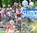 Congestion on teh BEatrice on lap 1 		CREDITS: Rob Jones 		TITLE: World Cup Mont Ste-Anne 		COPYRIGHT: Rob Jones/www.canadiancyclist.com 2011© All rights retained - no copying, printing or other manipulation, editing or processing permitted without prior,