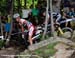 Burry Stander (Specialized Racing) crashes at the top of Beatrice 		CREDITS: Rob Jones 		TITLE: World Cup Mont Ste-Anne 		COPYRIGHT: Rob Jones/www.canadiancyclist.com 2011© All rights retained - no copying, printing or other manipulation, editing or proce