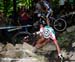 Burry Stander (Specialized Racing) crashes at the top of Beatrice 		CREDITS: Rob Jones 		TITLE: World Cup Mont Ste-Anne 		COPYRIGHT: Rob Jones/www.canadiancyclist.com 2011© All rights retained - no copying, printing or other manipulation, editing or proce