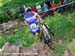 Adam Craig (Rabobank - Giant Off-Road Team) hikes down to the B-Line after crashing on A-Line 		CREDITS: Rob Jones 		TITLE: World Cup Mont Ste-Anne 		COPYRIGHT: Rob Jones/www.canadiancyclist.com 2011© All rights retained - no copying, printing or other ma