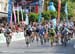 Guardini was into the lead at 100 metres to go, while early leader Petacchi (in Green) had faded  		CREDITS: Rob Jones  		TITLE: Tour of Turkey  		COPYRIGHT: Rob Jones/www.canadiancyclist.com