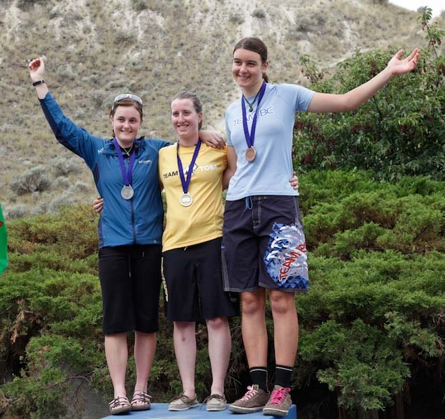 women podium