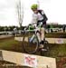 Aaron Schooler demonstrates the barrier hop method 		CREDITS:  		TITLE: Daryl-Evans BC Grand Prix of Cyclo-cross 		COPYRIGHT: Rob Jones/www.canadiancyclist.com 2012- copyright- All rights retained - no use permitted without prior, written permission