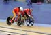 Shuang Guo and Wai Sze Lee in SemiFinals 		CREDITS:  		TITLE: Track World Cup London 		COPYRIGHT: Rob Jones/www.canadiancyclist.com 2012© All rights retained - no use permitted without prior, written permission