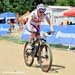 Annie Last (Milka Brentjens MTB Racing Team) went out fast and was the early leader 		CREDITS:  		TITLE: Pietermaritzburg World Cup 		COPYRIGHT: Rob Jones/www.canadiancyclist.com 2012© All rights retained - no use permitted without prior, written permissi