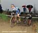 Catharine Pendrel leads Emily Batty 		CREDITS:  		TITLE: 2012 Cyclocross Nationals 		COPYRIGHT: Rob Jones/www.canadiancyclist.com 2012- copyright- All rights retained - no use permitted without prior, written permission