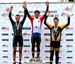 podium: Trevor Pearson, Peter Disera,  (BC) Team Manitoba 		CREDITS:  		TITLE: 2012 Cyclocross Nationals 		COPYRIGHT: Rob Jones/www.canadiancyclist.com 2012- copyright- All rights retained - no use permitted without prior, written permission