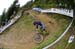 Florian Pugin pointing it down into the heart of the crux section of the track.  		CREDITS:  		TITLE: UCI 2012 MTB World Championships 		COPYRIGHT: ¬© Colin Meagher