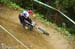 Gee Atherton laying into one of the upper berms.  		CREDITS:  		TITLE:  		COPYRIGHT: COLIN MEAGHER; ALL RIGHTS RSVD