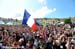 Fans were stacked deep at the podium 		CREDITS:  		TITLE: La Bresse World Cup 		COPYRIGHT: Rob Jones/www.canadiancyclist.com 2012© All rights retained - no use permitted without prior, written permission