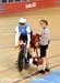 Tara Whitten practices a gate start with coach Tanya Dubnicoff 		CREDITS:  		TITLE: 2012 Olympic Games 		COPYRIGHT: Rob Jones/www.canadiancyclist.com 2012 -copyright -All rights retained - no use permitted without prior, written permission