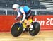 Monique Sullivan practices her flying lap start 		CREDITS:  		TITLE: 2012 Olympic Games 		COPYRIGHT: Rob Jones/www.canadiancyclist.com 2012 -copyright -All rights retained - no use permitted without prior, written permission