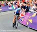 Denise Ramsden with 150 metres to go 		CREDITS:  		TITLE: 2012 Olympic Games 		COPYRIGHT: Rob Jones/www.canadiancyclist.com 2012 -copyright -All rights retained - no use permitted without prior, written permission