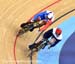 Jason Kenny (Great Britain) vs Gregory Bauge (France) in Gold medal final 		CREDITS:  		TITLE: 2012 Olympic Games 		COPYRIGHT: Rob Jones/www.canadiancyclist.com 2012 -copyright -All rights retained - no use permitted without prior, written permission