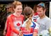 Clara Hughes greets Jasmin Glaesser. Eric Wohlberg on right 		CREDITS:  		TITLE: 2012 Road National Championships 		COPYRIGHT: Jon Safka www.cyclingphotos.ca 2012 -copyright -All rights retained - no use permitted without prior, written permission