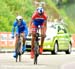 Oskar Svendsen caught the rider in front on his way to victory 		CREDITS:  		TITLE: Road World Championships 		COPYRIGHT: Rob Jones/www.canadiancyclist.com 2012 -copyright -All rights retained - no use permitted without prior, written permission