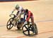 Pendleton takes herself down... 		CREDITS:  		TITLE: 2012 Track World Championships, Melbourne 		COPYRIGHT: Rob Jones/www.canadiancyclist.com 2012© All rights retained - no use permitted without prior, written permission