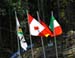 Not quite the OFFICIAL Canadian flag, but still  nice to see it flying at a World Championship 		CREDITS:  		TITLE: MTB World Championships, Pietermaritzburg 		COPYRIGHT: Rob Jones/www.canadiancyclist.com 2013 -copyright -All rights retained - no use perm