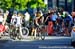 Riders head to the pit after a big crash in the first corner of the race 		CREDITS:  		TITLE:  		COPYRIGHT: CANADIANCYCLIST