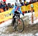 Katerina Nash (Cze) about to be overtaken by Sanne Cant (Bel) 		CREDITS:  		TITLE: 2013 Cyclo-cross World Championships 		COPYRIGHT: CANADIANCYCLIST