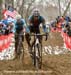 Martin Bina (Czech Republic) leading Bart Aernouts (Belgium) 		CREDITS:  		TITLE: 2013 Cyclo-cross World Championships 		COPYRIGHT: Robert Jones-Canadian Cyclist