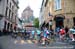 The peloton with the Chateau in the background 		CREDITS:  		TITLE: Quebec Grand Prix, 2013 		COPYRIGHT: © CanadianCyclist.com 2013