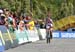 Anne-Julie Tremblay (Team Canada) finishing 		CREDITS:  		TITLE: Mont Ste Anne World Cup 2013 		COPYRIGHT: Rob Jones/www.canadiancyclist.com 2013 -copyright -All rights retained - no use permitted without prior, written permission