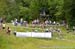 Riders a the back of the field bunch up on the climb 		CREDITS:  		TITLE: Mont Ste Anne World Cup 2013 		COPYRIGHT: Rob Jones/www.canadiancyclist.com 2013 -copyright -All rights retained - no use permitted without prior, written permission