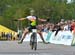 José Hermida (Multivan Merida Biking Team) finishing 2nd 		CREDITS:  		TITLE: Mont Ste Anne World Cup 2013 		COPYRIGHT: Rob Jones/www.canadiancyclist.com 2013 -copyright -All rights retained - no use permitted without prior, written permission