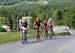 The lead group about to hit the gravel 		CREDITS:  		TITLE: 2013 Road National Championships 		COPYRIGHT: Rob Jones/www.canadiancyclist.com 2013 -copyright -All rights retained - no use permitted without prior, written permission