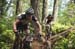 GC leader Kris Sneddon is followed by his teammate on the trail Bucket of Blood 		CREDITS:  		TITLE:  		COPYRIGHT: Dave Silver Photography