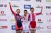 Women Scratch race podium 		CREDITS:  		TITLE:  		COPYRIGHT: Guy Swarbrick