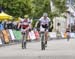 Alexandra Engen (Swe) Ghost Factory Racing leads in Linda Indergand (Sui) Strüby-BIXS Team 		CREDITS:  		TITLE: World Cup Albstadt 		COPYRIGHT: Rob Jones/www.canadiancyclist.com 2014 -copyright -All rights retained - no use permitted without prior, writte