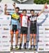 U 23 podium Kristofer Dahl, Ben Perry, Jay Lamoureux 		CREDITS:  		TITLE: 2014 Road Nationals 		COPYRIGHT: Rob Jones/www.canadiancyclist.com 2014 -copyright -All rights retained - no use permitted without prior, written permission