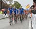 Italy took up the chase on lap 10 and the gap to the leaders fell dramatically 		CREDITS:  		TITLE: 2014 Road World Championships Ponferrada Spain 		COPYRIGHT: Rob Jones/www.canadiancyclist.com 2014 -copyright -All rights retained - no use permitted witho