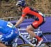 Alison Powers was caught in the crash but made it back to the peloton 		CREDITS:  		TITLE: 2014 Road World Championships Ponferrada Spain 		COPYRIGHT: Rob Jones/www.canadiancyclist.com 2014 -copyright -All rights retained - no use permitted without prior,