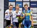 Lisa Brennauer, Pauline Ferrand Prevot,  Emma Johansson 		CREDITS:  		TITLE: 2014 Road World Championships Ponferrada Spain 		COPYRIGHT: Rob Jones/www.canadiancyclist.com 2014 -copyright -All rights retained - no use permitted without prior, written permi