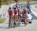 Rusvelo was an early leader 		CREDITS:  		TITLE: 2014 Road World Championships Ponferrada Spain 		COPYRIGHT: Rob Jones/www.canadiancyclist.com 2014 -copyright -All rights retained - no use permitted without prior, written permission