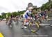 Riders on the climb with the Chateau Frontenac in the backgound 		CREDITS:  		TITLE: Tour de Beauce 		COPYRIGHT: Rob Jones/www.canadiancyclist.com 2014 -copyright -All rights retained - no use permitted without prior, written permissio