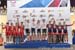 Women Team Pursuit podium 		CREDITS:  		TITLE:  		COPYRIGHT: Guy Swarbrick