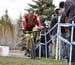 Raphael Gagne (QC) Red Truck - Garneau p/b Easton Cycling 		CREDITS:  		TITLE: 2015 Cyclocross Nationals, Winnipeg, M 		COPYRIGHT: Rob Jones/www.canadiancyclist.com 2015 -copyright -All rights retained - no use permitted without prior, written permission