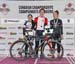 Sandra Walter, Mical Dyck,  Leah Kirchmann with the winning bike 		CREDITS:  		TITLE: 2015 Cyclocross Nationals, Winnipeg, MB 		COPYRIGHT: Rob Jones/www.canadiancyclist.com 2015 -copyright -All rights retained - no use permitted without prior, written per