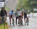 Waiting to restart after a crash 		CREDITS:  		TITLE: 2015 National Criterium Montreal 		COPYRIGHT: Rob Jones/www.canadiancyclist.com 2015 -copyright -All rights retained - no use permitted without prior, written permission