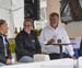 Bernard Hinault and race organizer Serge Arsenault watch the racing 		CREDITS:  		TITLE: Criterium National 		COPYRIGHT: Rob Jones/www.canadiancyclist.com 2015 -copyright -All rights retained - no use permitted without prior, written permission