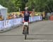 Erin Huck (United States) finishing 3rd 		CREDITS:  		TITLE:  		COPYRIGHT: ©Rob Jones www.CanadianCyclist.com