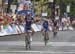 Kevin Ledanois (France) wobbles after his victory salute 		CREDITS:  		TITLE: 2015 Road World Championships, Richmond VA 		COPYRIGHT: Rob Jones/www.canadiancyclist.com 2015 -copyright -All rights retained - no use permitted without prior, written permissi